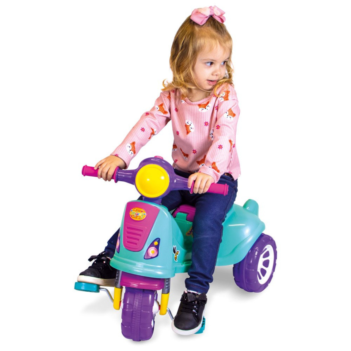 Triciclo Infantil Andador de Passeio com Pedal com Proteção Cor:vermelho - 5