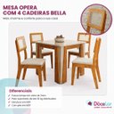 Ver imagem 6 de Kit Mesa de Jantar Opera com 4 Cadeiras Bella em Boucle
