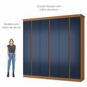 Ver imagem 5 de Guarda Roupas de Casal 6 Portas e 3 Gavetas Dubai - Canela / Azul Profundo