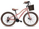 Ver imagem 1 de Bicicleta Viena Aro 29 Freio Disco 21v com Cestão Colli Cor Bronze Tamanho do Quadro 17 Rosa