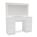 Ver imagem 3 de Penteadeira para Quarto com Espelho Touch LED 7 Gavetas Iris Branco