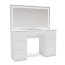 Ver imagem 3 de Penteadeira para Quarto com Espelho Touch LED 7 Gavetas Iris Branco