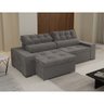 Sofá Premium com Molas Bonel Retrátil e Reclinável Florenza 2,30m Cinza - 1