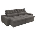 Ver imagem 3 de Sofá Premium com Molas Bonel Retrátil e Reclinável Florenza 2,30m Cinza