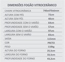 Ver imagem 2 de Fogão A Lenha Nº 02 Esquerdo Ferro Fundido Chapa Vitrocerâmica Preto 3E