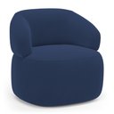 Ver imagem 1 de Poltrona Orgânica Giratória Living Glee Veludo Azul Marinho - Desk Design