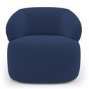 Ver imagem 6 de Poltrona Orgânica Giratória Living Glee Veludo Azul Marinho - Desk Design