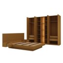 Ver imagem 4 de Guarda Roupa Planejado 6 Portas 2 Mesas Samambaia CabeCasa MadeiraOriginals Marrom/Carvalho