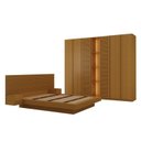 Ver imagem 3 de Guarda Roupa Planejado 6 Portas 2 Mesas Samambaia CabeCasa MadeiraOriginals Marrom/Carvalho