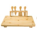 Ver imagem 1 de Conjunto Tábua de Servir Utensílios Bambu 5pçs Class Home