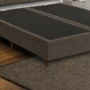 Ver imagem 2 de Base para Cama Box Queen Bipartida Cecília Vilajo em Suede Marrom – 1,58 x 1,98 m