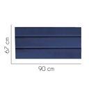 Ver imagem 2 de Painel Estofado Luxo Argentina 90cm Solteiro para Cama Box Corino Azul Marinho - Gat Magazine