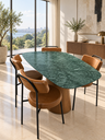 Ver imagem 2 de Mesa de Jantar Orgânica Essenza 170x100cm – Verde Guatemala com Base Freijó