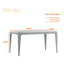 Ver imagem 3 de Mesa Jantar Retangular Aurea 160cm com Tampo de Vidro:ype/off White