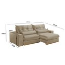 Ver imagem 2 de Sofá Retrátil e Reclinável 230 Cm Braço 25 Cm Lake Meu Sofá Online