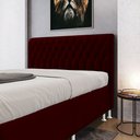 Ver imagem 1 de Cabeceira Estofada Bellatrix 160 para Cama Queen Sued Bordô Aradecor