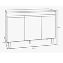 Ver imagem 7 de Balcão Armário de Cozinha Manu 120cm Amêndoa/branco sem Tampo - Ajl
