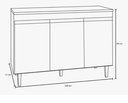 Ver imagem 7 de Balcão Armário de Cozinha Manu 120cm Amêndoa/branco sem Tampo - Ajl
