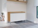 Ver imagem 4 de Balcão Armário de Cozinha Manu 120cm Amêndoa/branco sem Tampo - Ajl