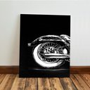 Ver imagem 3 de Kit 3 Quadro Decorativo Moto Clássica Custom Garagem Quarto Qualidade Premium Moderno 28x20cm