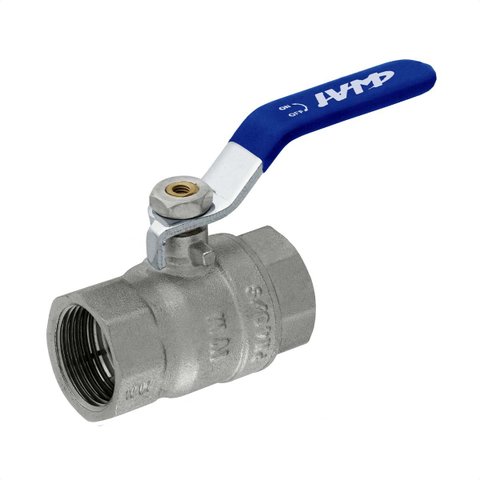 Válvula Esfera 1 Passagem Plena Fêmea X Fêmea Latão Forjado Alavanca Industrial Pn40 Ivm Italy