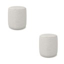 Ver imagem 1 de Puff Redondo Orgânico para Sala Kit 2 Malu Linho M11 - D’Rossi