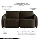 Ver imagem 3 de Sofá Cama Modulado Retrátil e Reclinável Decorativo Varsóvia 236cm Veludo Marrom G33 - Gran Belo