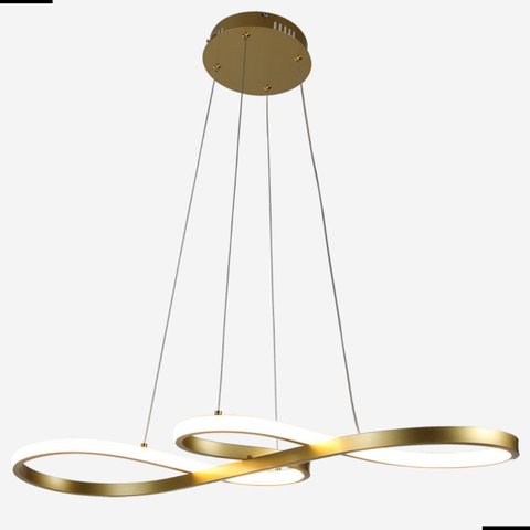 Pendente Infinity Led Dourado 40w 3 em 1 3000k 4000k 6000k 3240lm Bivolt