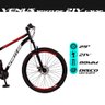 Bicicleta Venus Aro 29 Quadro 17 Aço 21v com Suspensão Freio Mecânico Vermelho Branco - - 2