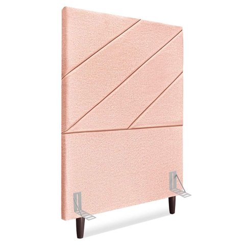 Cabeceira Solteiro 90 Cm com Frame Cristal Linho Rose Artte