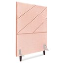 Ver imagem 1 de Cabeceira Solteiro 90 Cm com Frame Cristal Linho Rose Artte