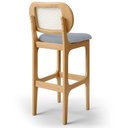 Ver mais imagens de Kit 05 Banquetas Altas Para Cozinha Bancada Sala Tela Betta Fixa L02 Suede Cinza - Lyam Lyam Decor
