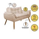 Ver imagem 5 de Kit 02 Poltronas + Sofá 2 Lugares com Puff Opala Balaqui Cor:bege