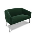 Ver imagem 1 de Sofá Namoradeira 2 Lugares Pé Ferro Preto Stella Bouclê Verde D03 - D'Rossi