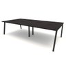 Espaço de Trabalho Mesa 4 Pessoas 2,80m Pre Pé Cavalete F5 Cor:preto - 4
