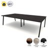 Espaço de Trabalho Mesa 4 Pessoas 2,80m Pre Pé Cavalete F5 Cor:preto - 3