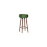 Banqueta Redonda Estofada Roma 70cm Verde EGMOBILE - 1