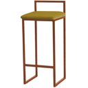 Ver imagem 1 de Banqueta Alta para Cozinha e Área Gourmet Minimalista Metal Bronze