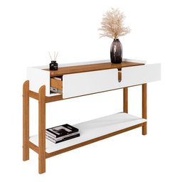 Sala de Jantar Lizz com Cristaleira e Aparador Branco/cedro - Casa D - 5 Sala de Jantar Lizz com Cristaleira e Aparador Branco/cedro - Casa D - 5