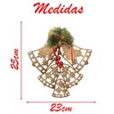 Ver imagem 3 de Kit 8 Enfeite Pendente Decoração Natalina Sino Vazado Dourado 25cm
