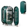 Porta Joias Dobravel Espelho 3 Compartimentos Acrilico Organizador Caixa Armazenadora Verde acessori - 1