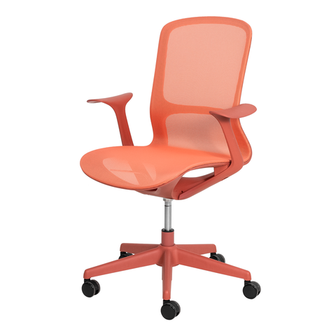 Cadeira de Escritório Diretor Suécia Tela Mesh Vermelha