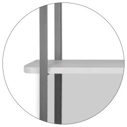 Prateleira Tripla Nicho Hone Modelo Industrial Decoração Casa 60x15 Prata/Branca - 5