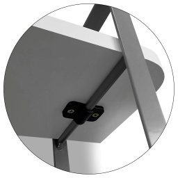Prateleira Tripla Nicho Hone Modelo Industrial Decoração Casa 60x15 Prata/Branca - 4