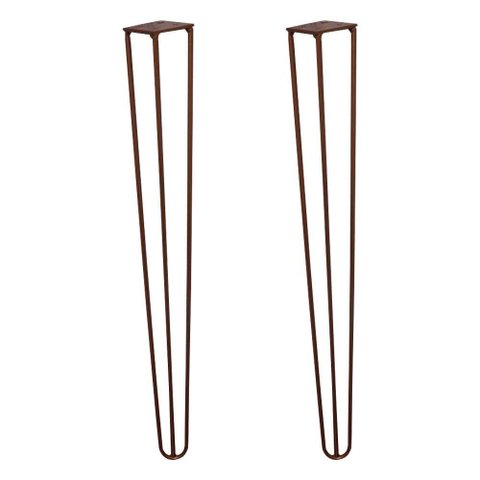 Kit 2 Pés de Metal 60 Cm Legs Mesa de Canto Aparador Bronze