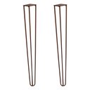 Ver imagem 1 de Kit 2 Pés de Metal 60 Cm Legs Mesa de Canto Aparador Bronze