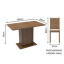 Ver imagem 4 de Conjunto Sala de Jantar Lexy Madesa Mesa Tampo de Madeira com 4 Cadeiras - Rustic/sintético Bege