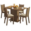 Ver imagem 3 de Conjunto Sala de Jantar Lexy Madesa Mesa Tampo de Madeira com 4 Cadeiras - Rustic/sintético Bege