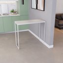 Ver imagem 2 de Bancada Cozinha Balcão Gourmet Branco 120cm Tampo Branco