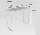 Ver imagem 3 de Bancada Cozinha Balcão Gourmet Branco 120cm Tampo Branco